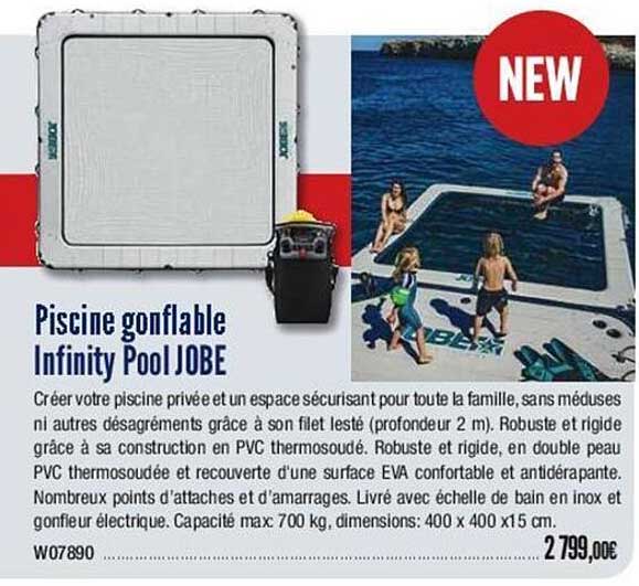 piscine gonflable infinity pool jobe