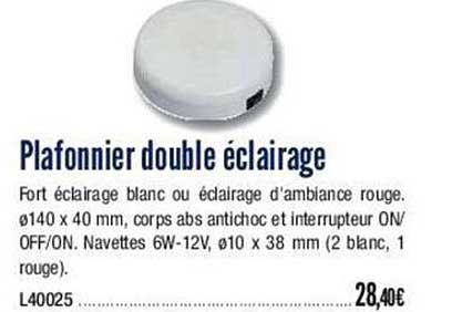 plafonnier doubel éclairage
