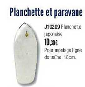 planchette et paravane