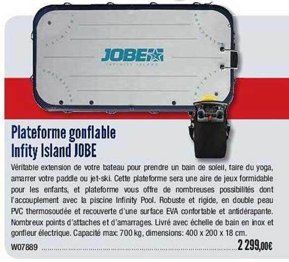plateforme gonflable infity island jobe