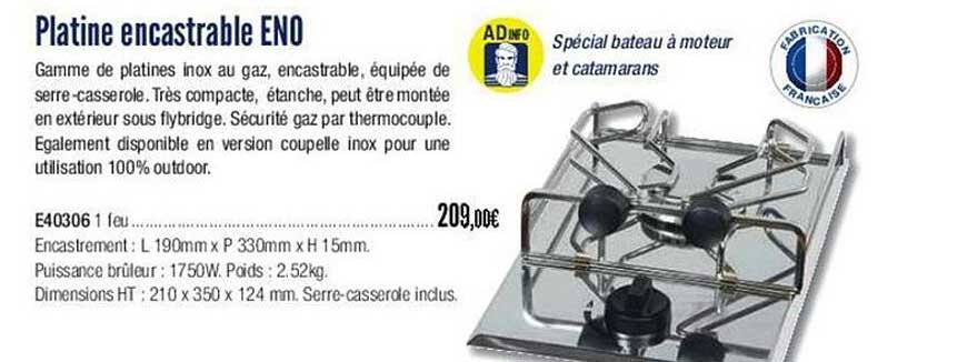 platine encastrable eno