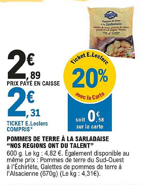 pommes de terre à la sarladaise "nos regions ont du talent"