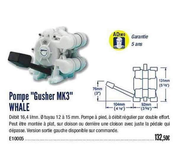 pompe "gusher mk3" whale