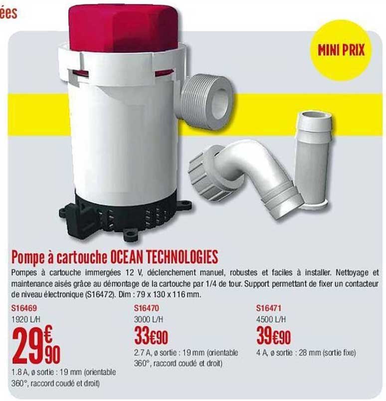pompe à cartouche ocean technologies