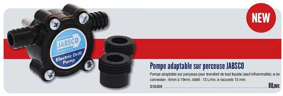pompe adaptable sur perceuse jabsco