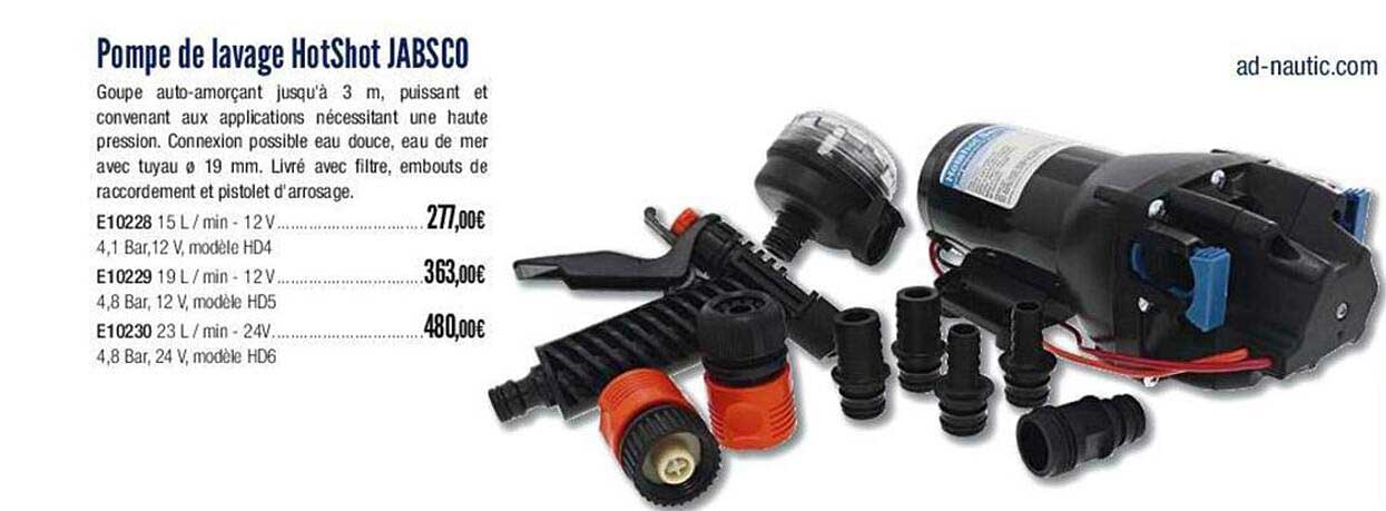 pompe de lavage hotShot jabsco