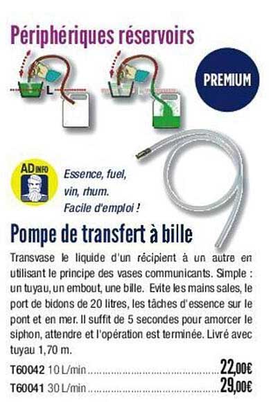 pompe de transfert à bille