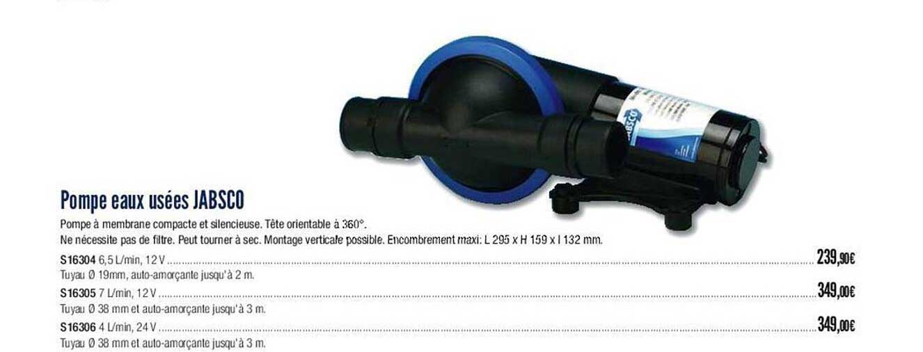 pompe eaux usées jabsco