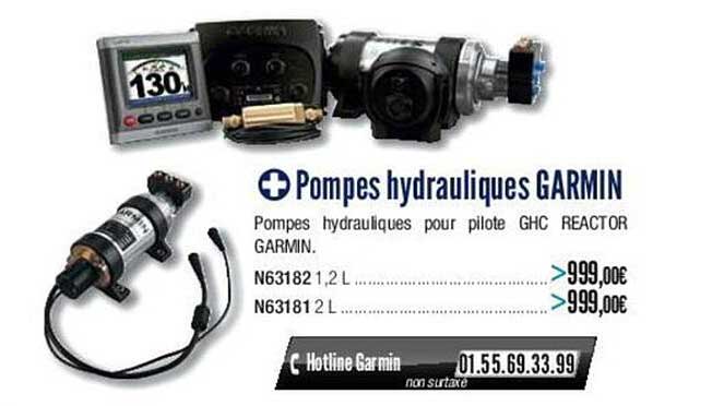 pompes hydrauliques garmin