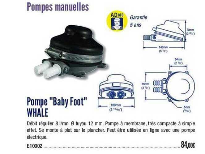 pompes manuelles : pompe "baby foot" whale