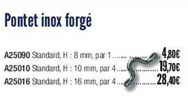 pontet inox forgé