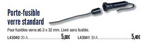 porte-fusible verre standard