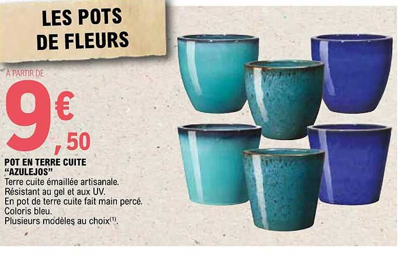 Pot En Terre Cuite "azulejos"