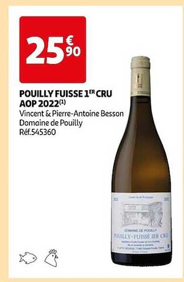 pouilly fuisse 1er cru aop 2022 vincent & pierre-antoine bessan domaine de pouilly