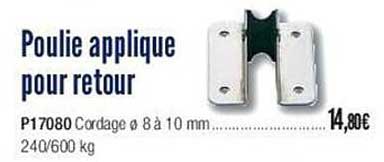 poulie applique pour retour