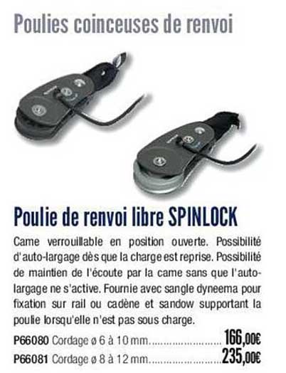 poulie de renvoi libre spinlock