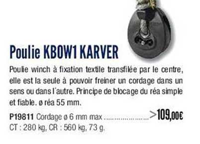 poulie kbow1 karver