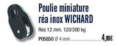 poulie miniature réa inox wichard