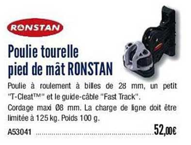 poulie tourelle pied de mât ronstan