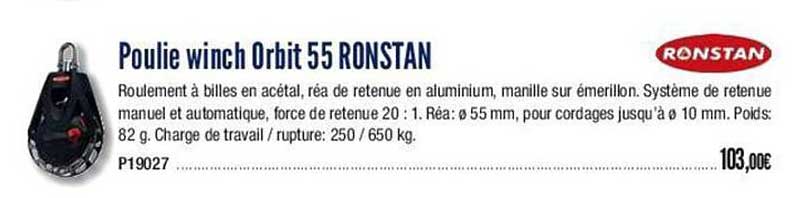 poulie winch orbit 55 ronstan
