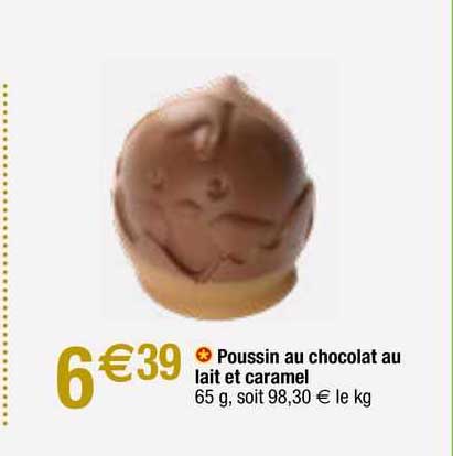 poussin au chocolat au lait et caramel