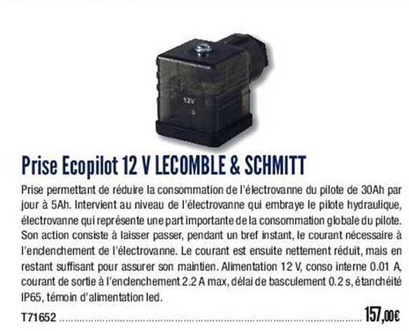 prise ecopilot 12 v lecomble & schmitt