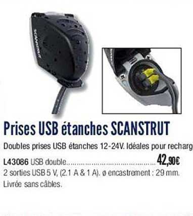 prises usb étanches scanstrut