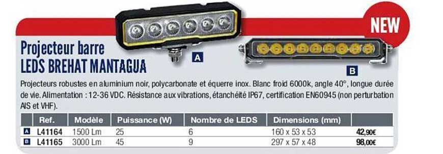 projecteur barre leds brehat mantagua