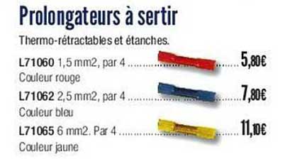 prolongateurs à sertir