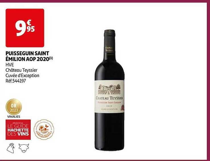 puisseguin saint émilion aop 2020 hve château teyssier cuvée d'exception
