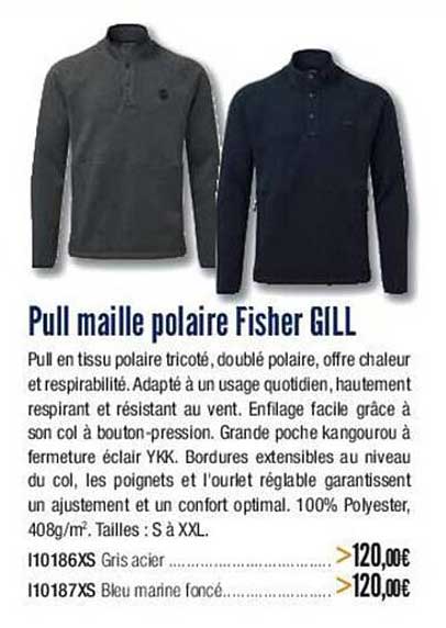 pull maille polaire fisher gill