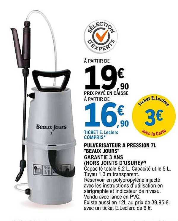 pulvérisateur à pression 7 l "beaux jours"