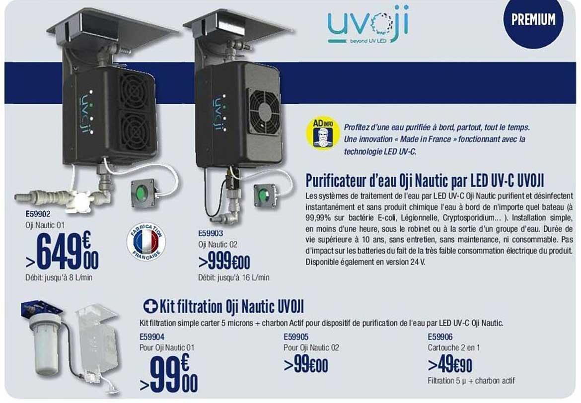 purificateur d'eau ojiu nautic par uv-c uvoji