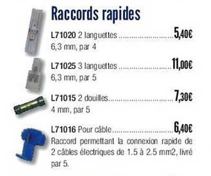 raccords rapides