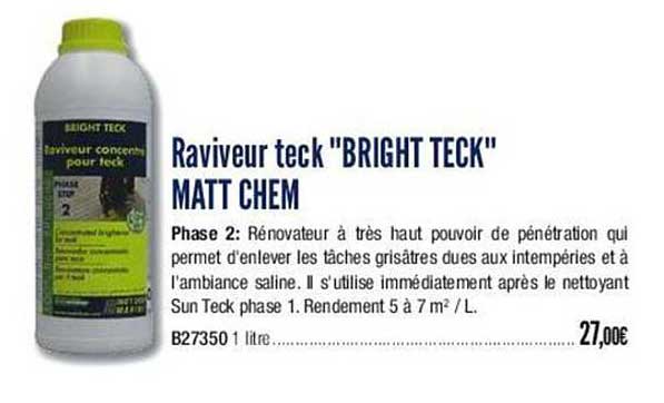 raviveur teck "bright teck" matt chem
