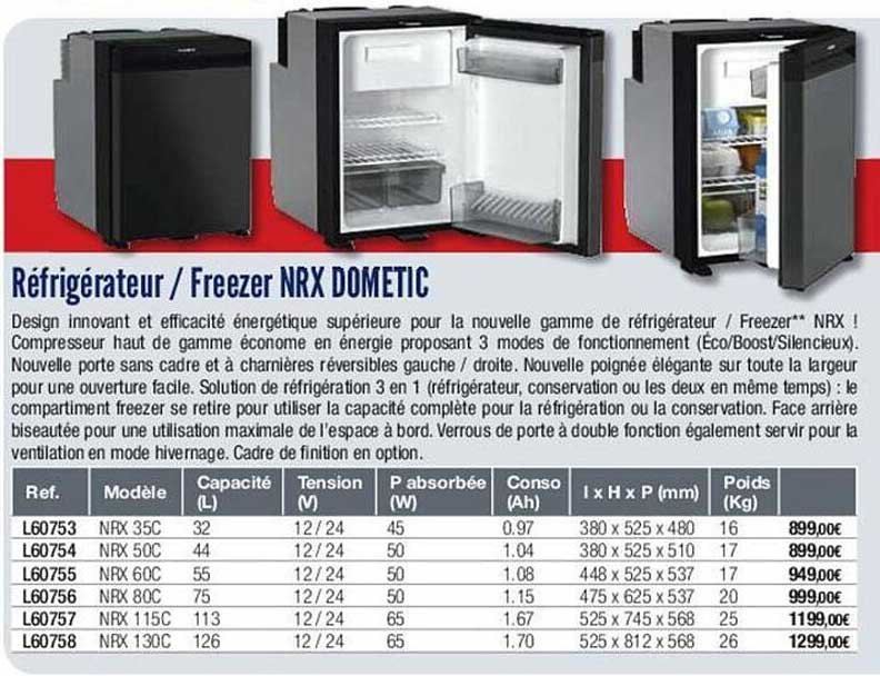 réfrigérateur / freezer nrx dometic