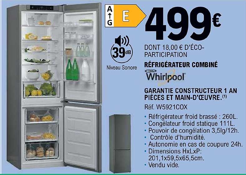 Réfrigérateur Combiné Whirlpool