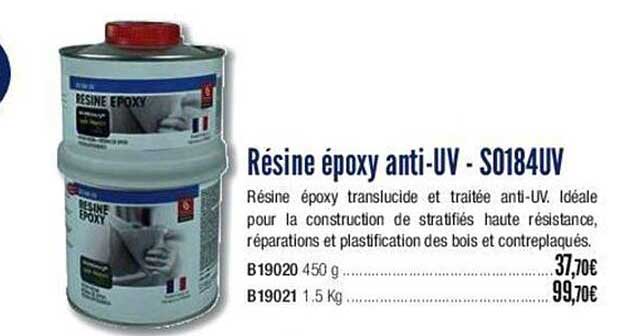 résine époxy anti-uv - s0184uv