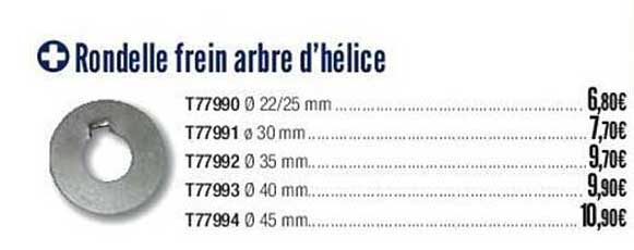 rondelle frein arbre d'hélice