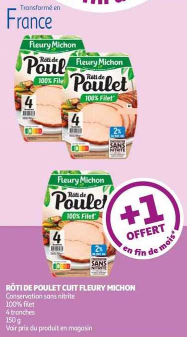 rôti de poulet cuit fleury michon