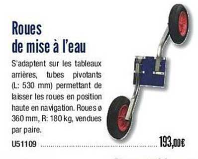 roues de mise à l'eau