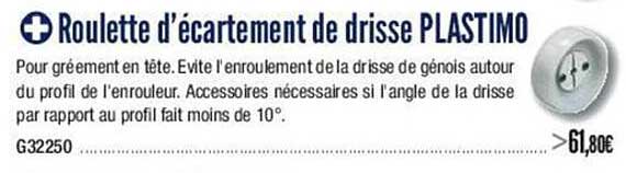 roulette d'écartement de drisse plastimo