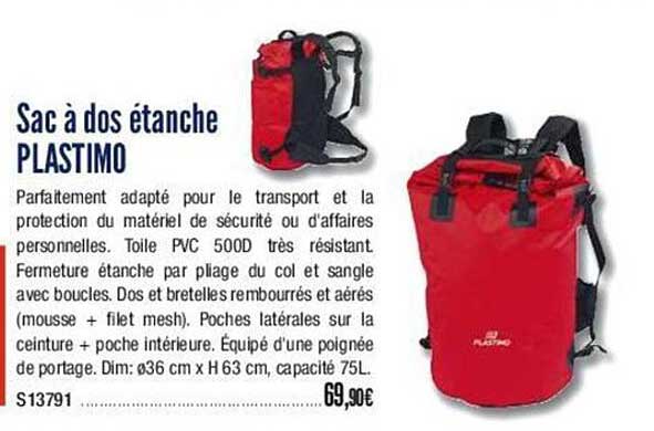 sac à dos étanche plastimo