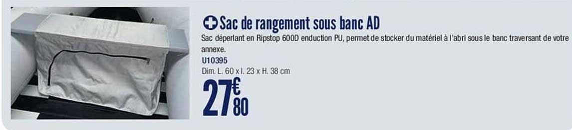 sac de rangement sous banc ad
