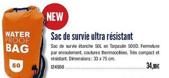 sac de survie ultra résistant