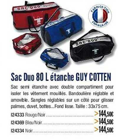 sac duo 80 l étanche guy cotten