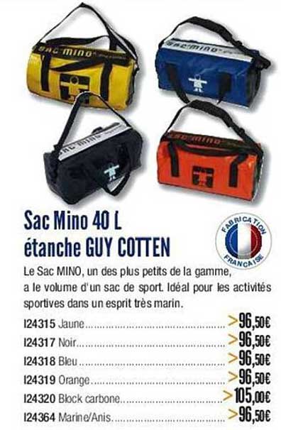 sac mino 40 l étanche guy cotten
