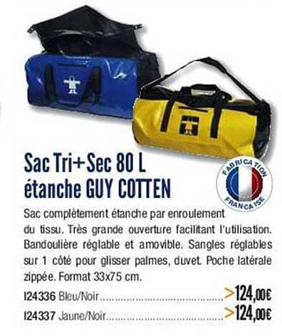 sac tri+sec 80l étanche guy cotten