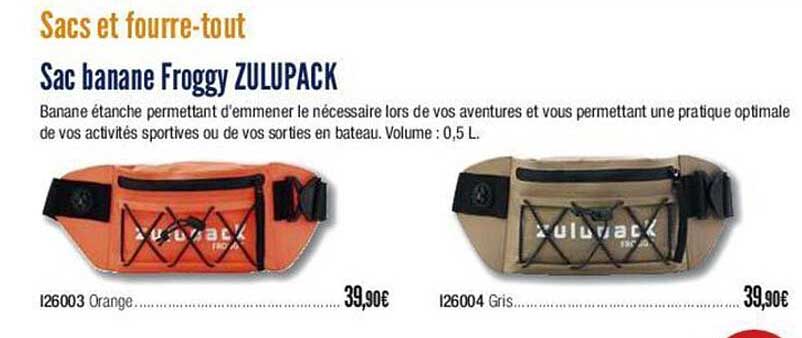 sacs et fourre-tout sac banane froggy zulupack