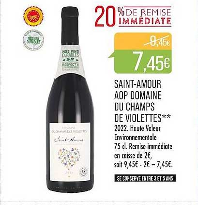 saint-amour aop domaine du champs de violettes**